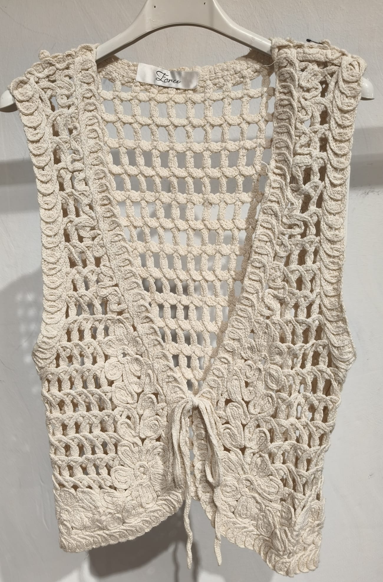 Chaleco crochet anudado