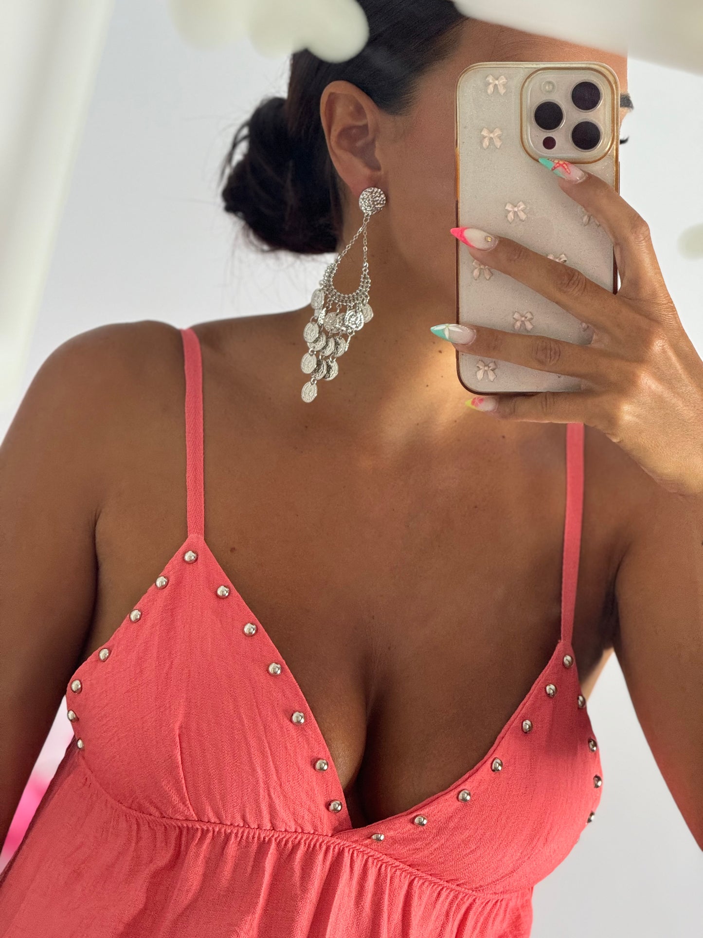 Pendientes monedas plata