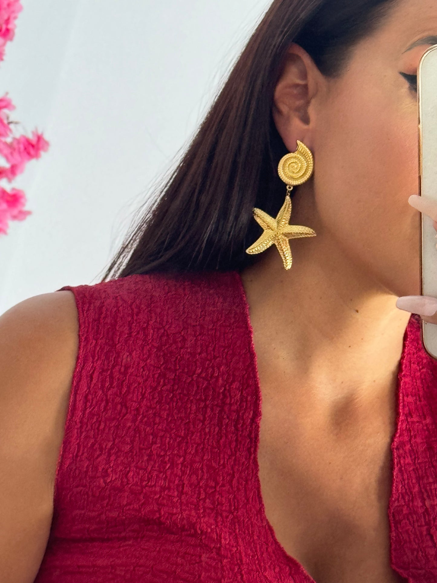 Pendientes estrella/concha