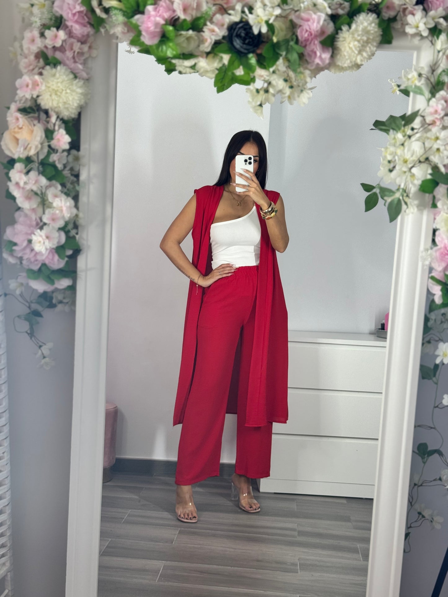 Conjunto chaleco largo
