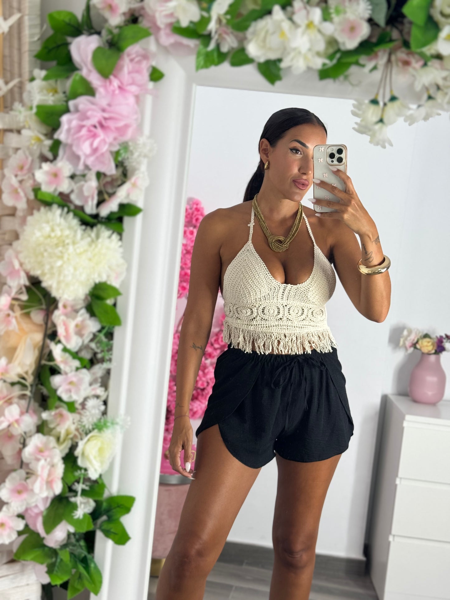 Top crochet flecos