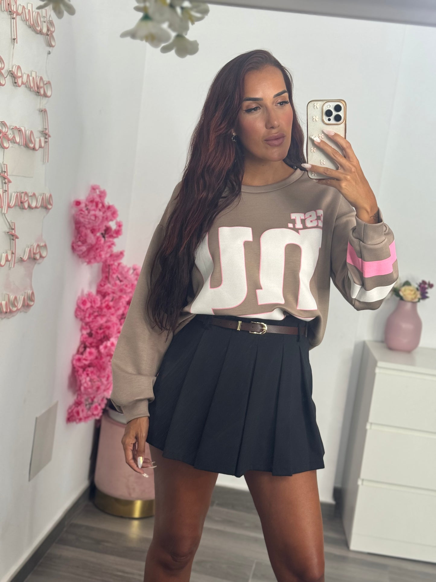Falda short cinturón