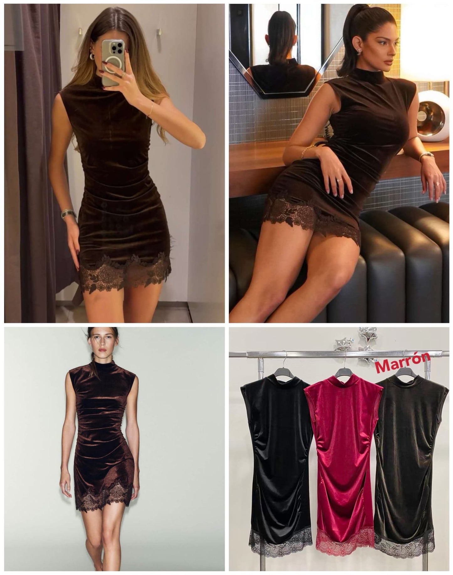 Vestido terciopelo/lencero