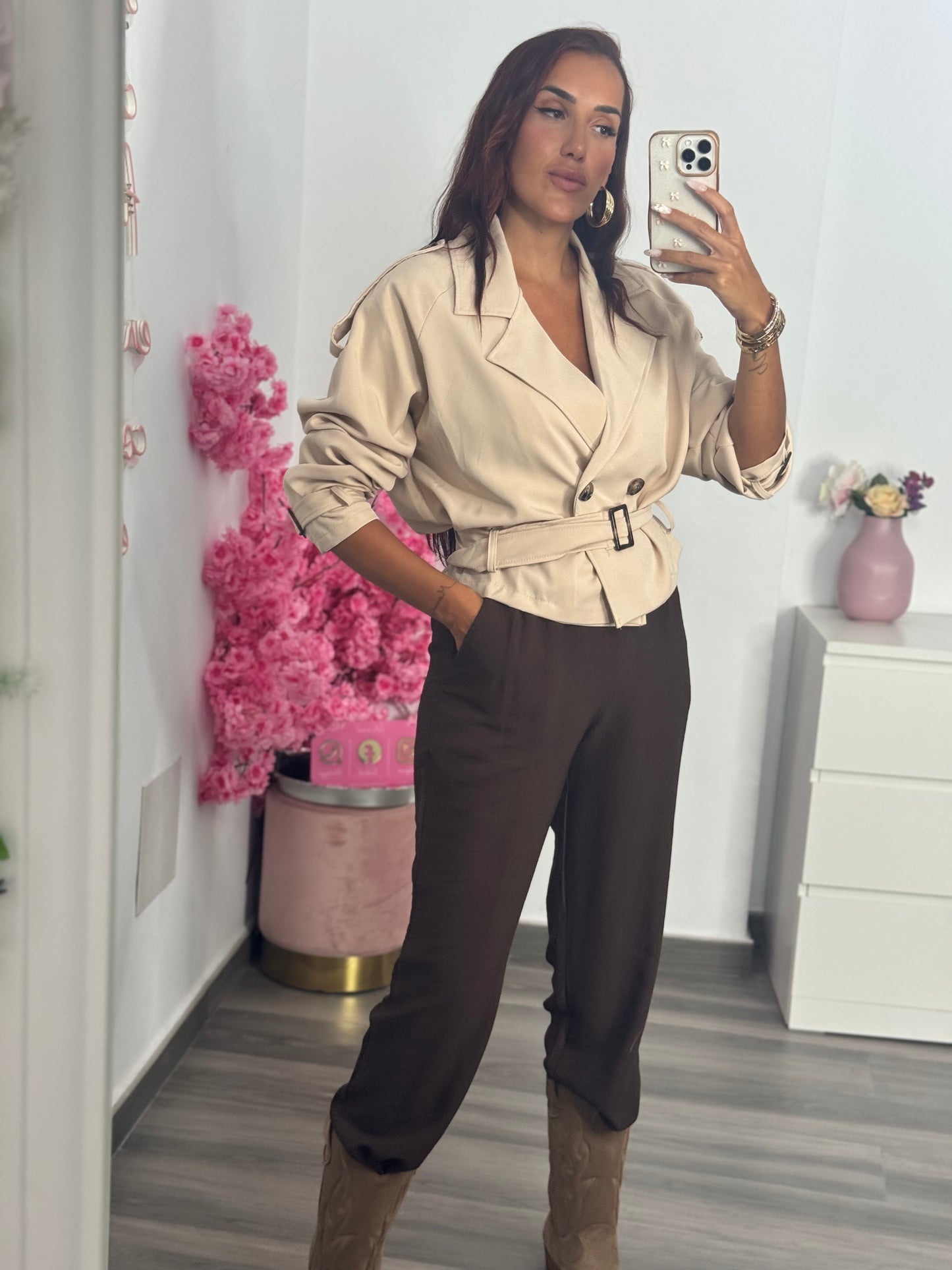 Gabardina corta