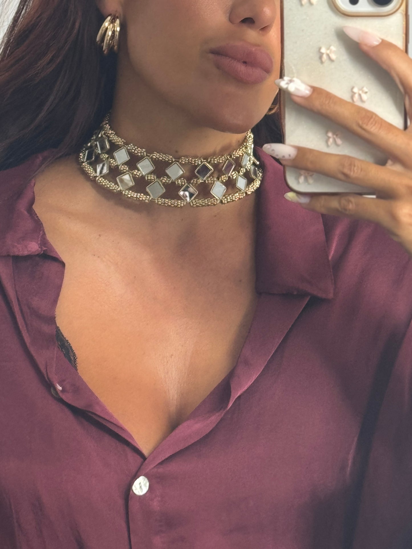 Collar espejos rígido