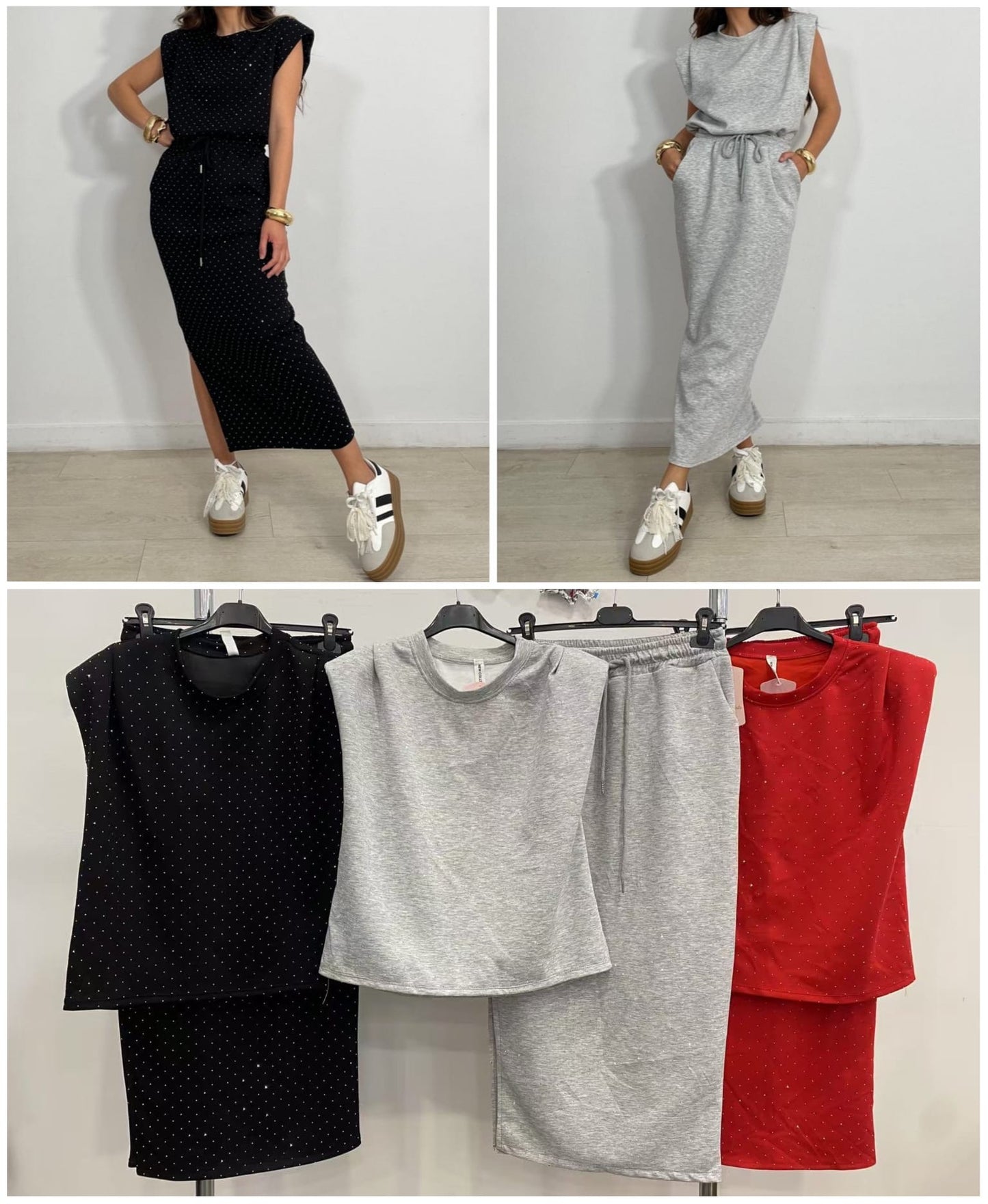Conjunto strass midi