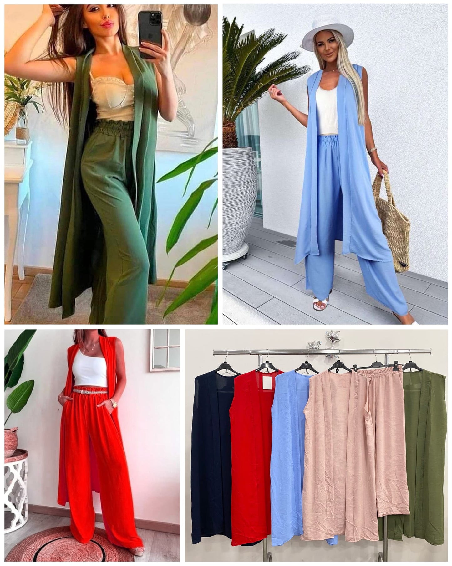 Conjunto chaleco largo
