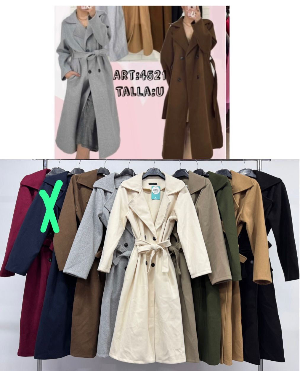 Abrigo paño gabardina