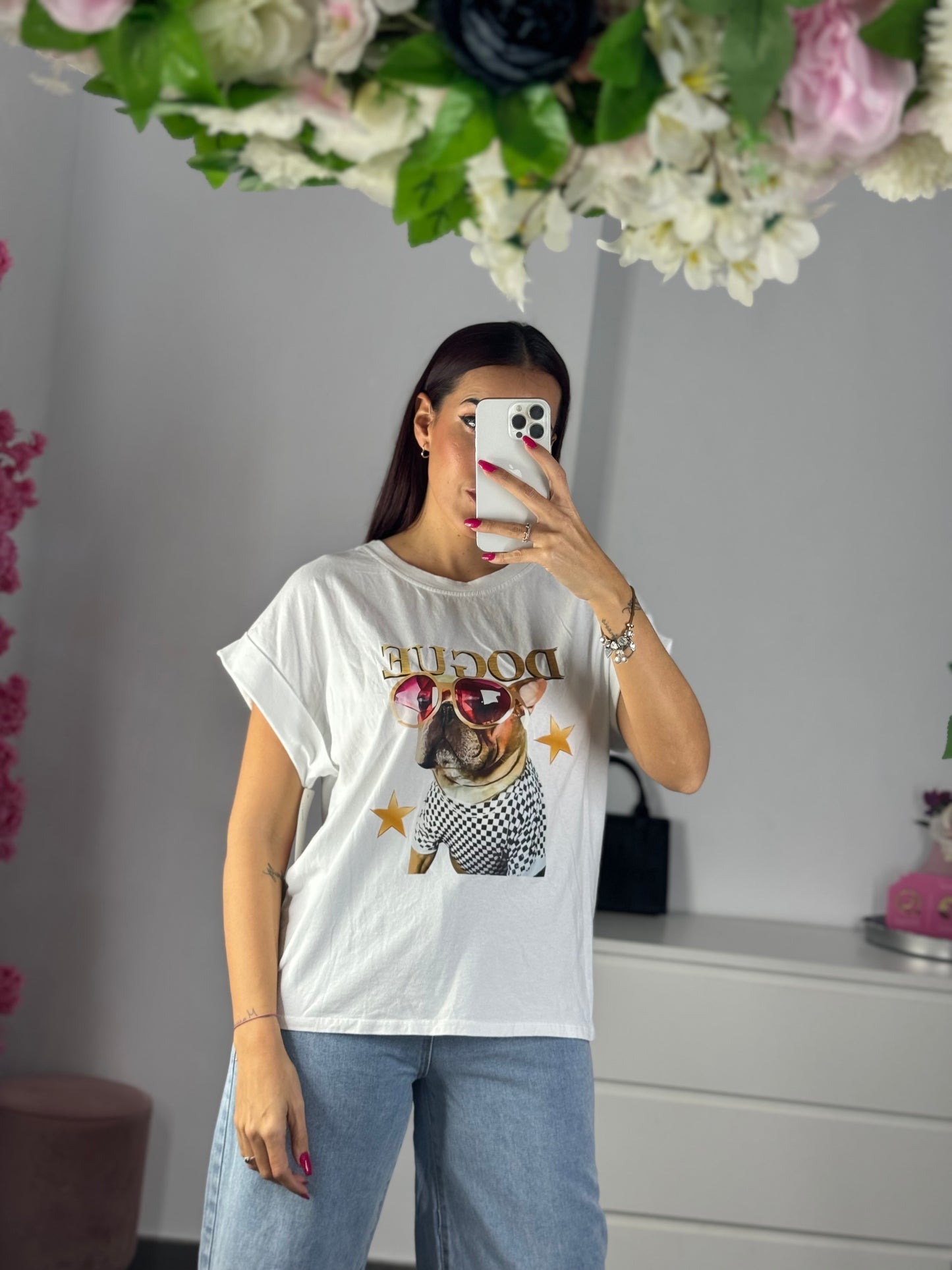 Camiseta dibujos blanca