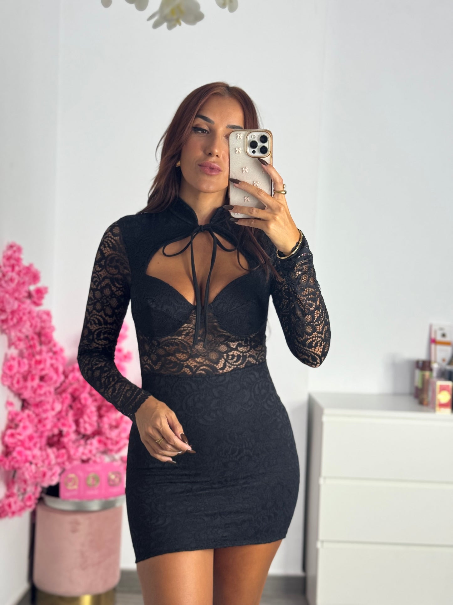 Vestido encaje negro