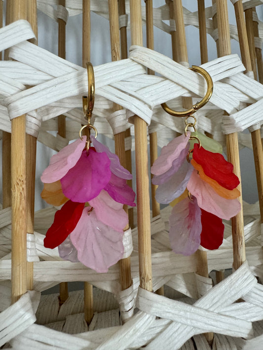 Pendientes hoja colores