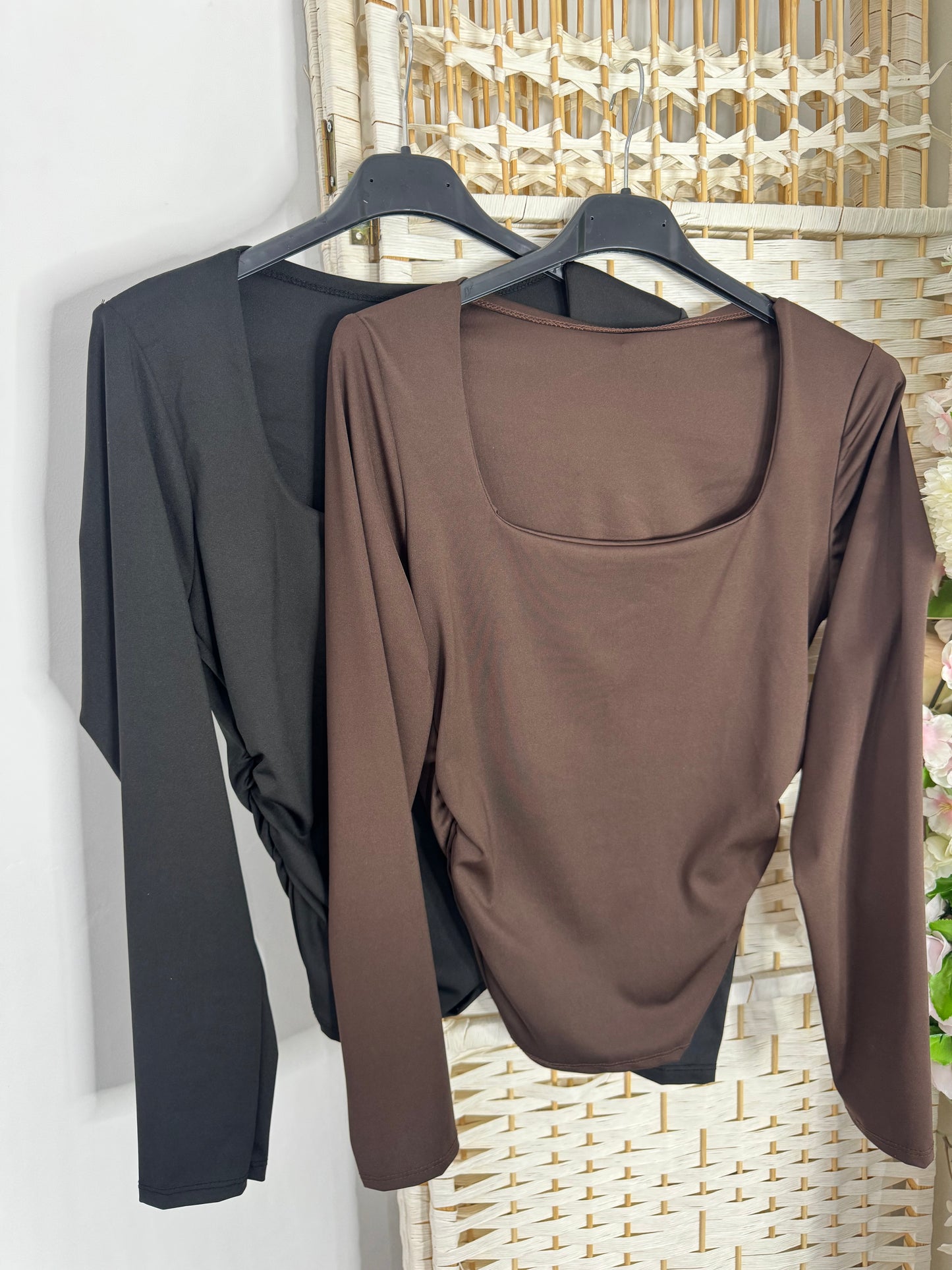 Camiseta licra fruncida