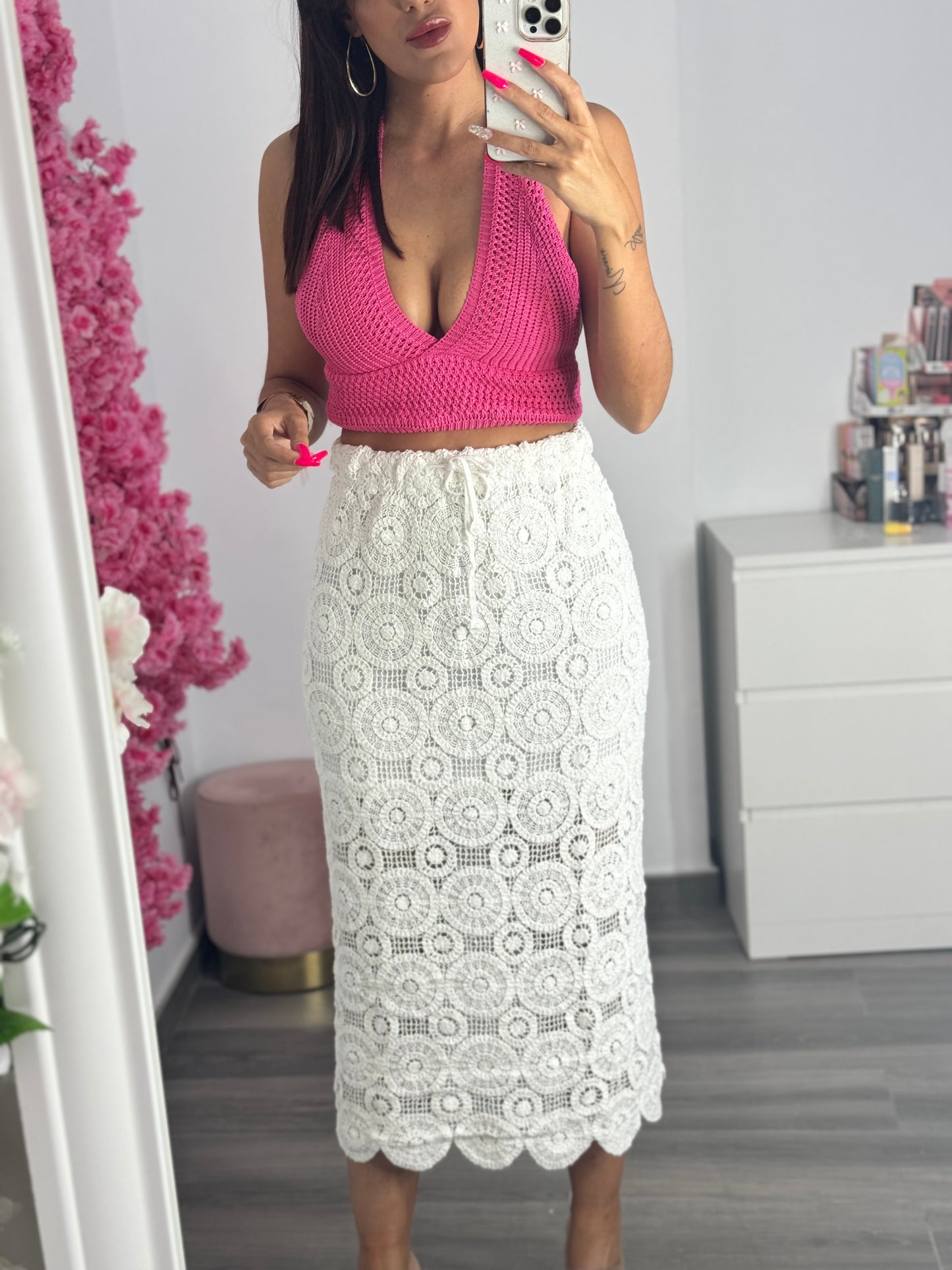Falda crochet