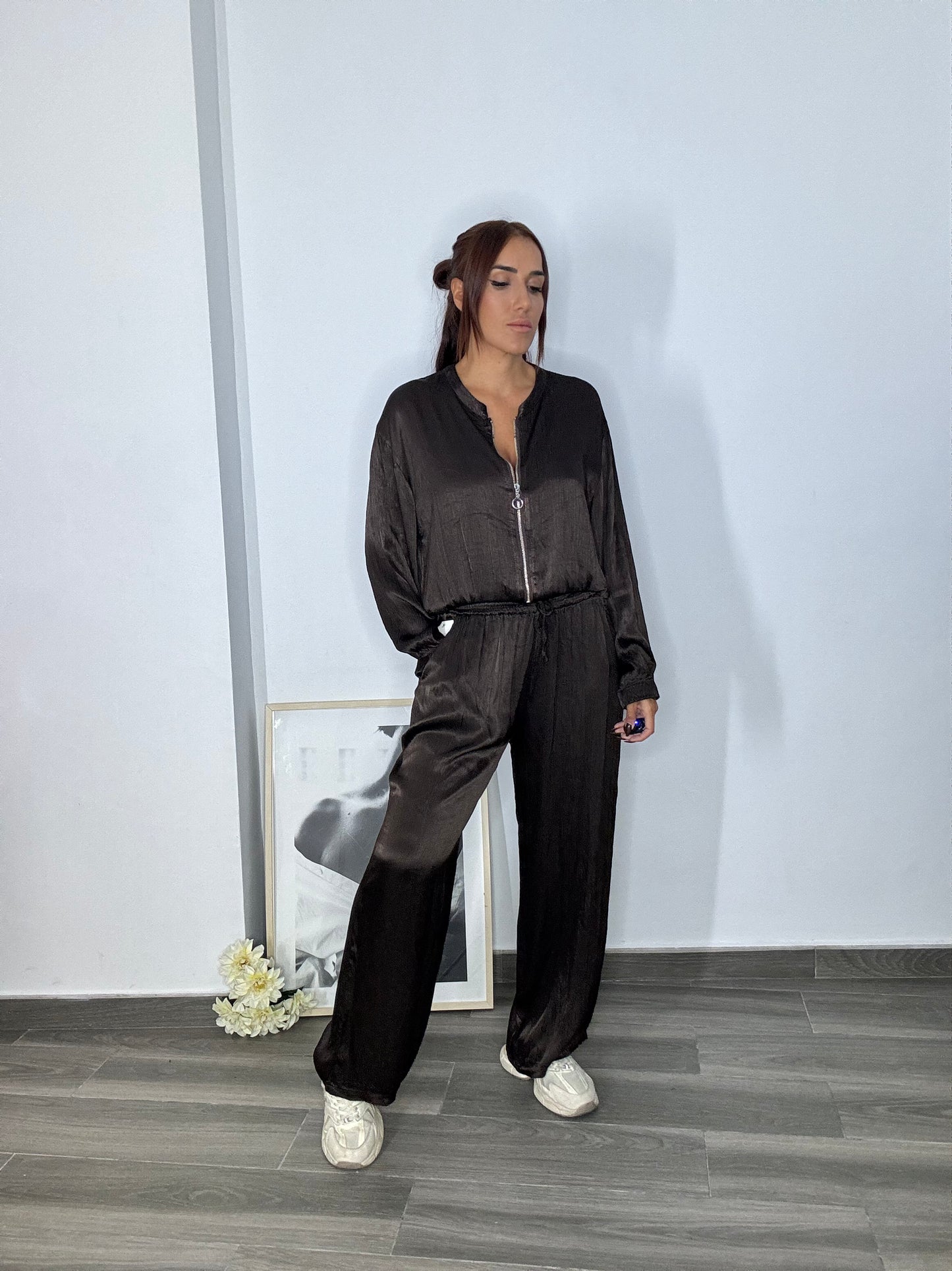 Conjunto raso marron