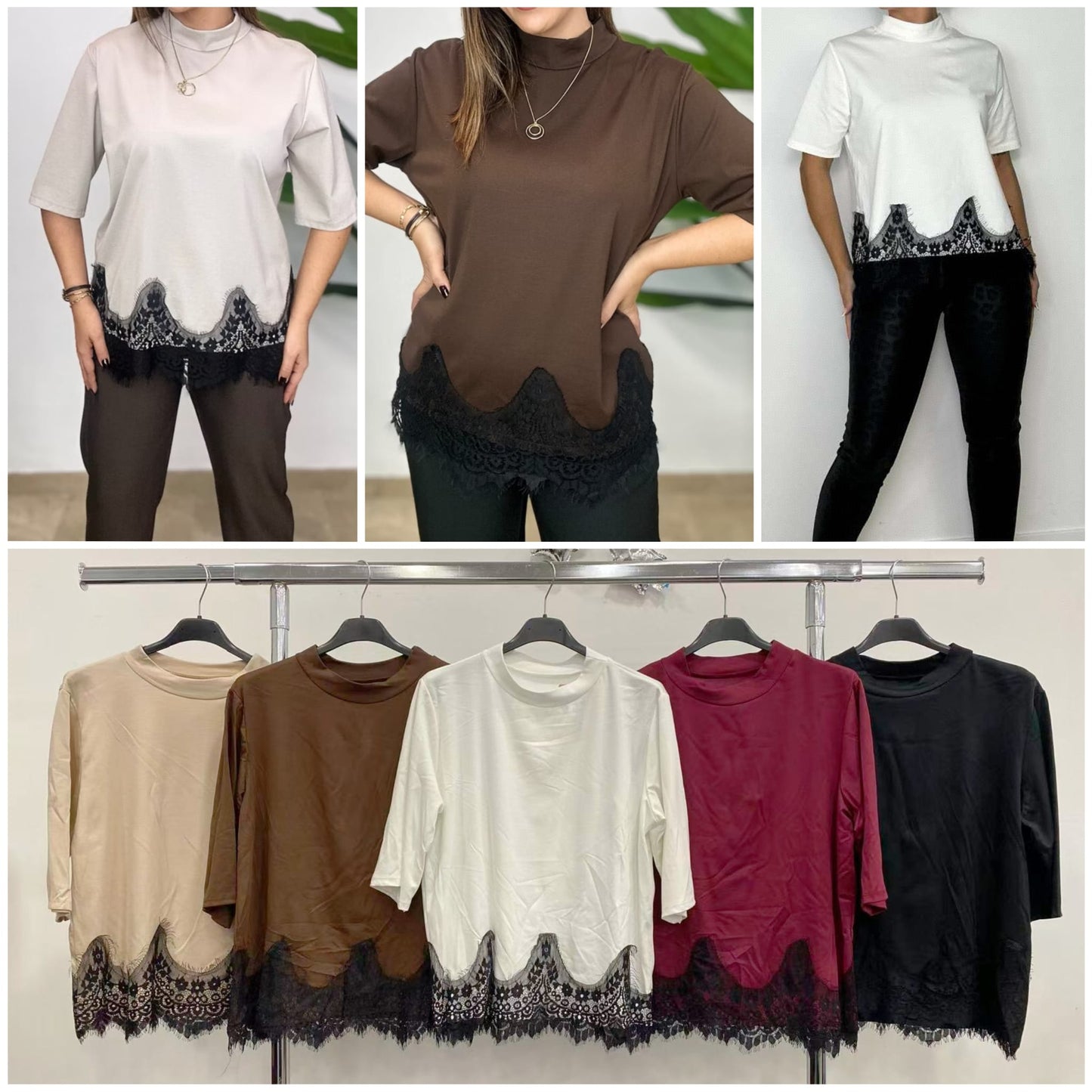 Camiseta punta lencera