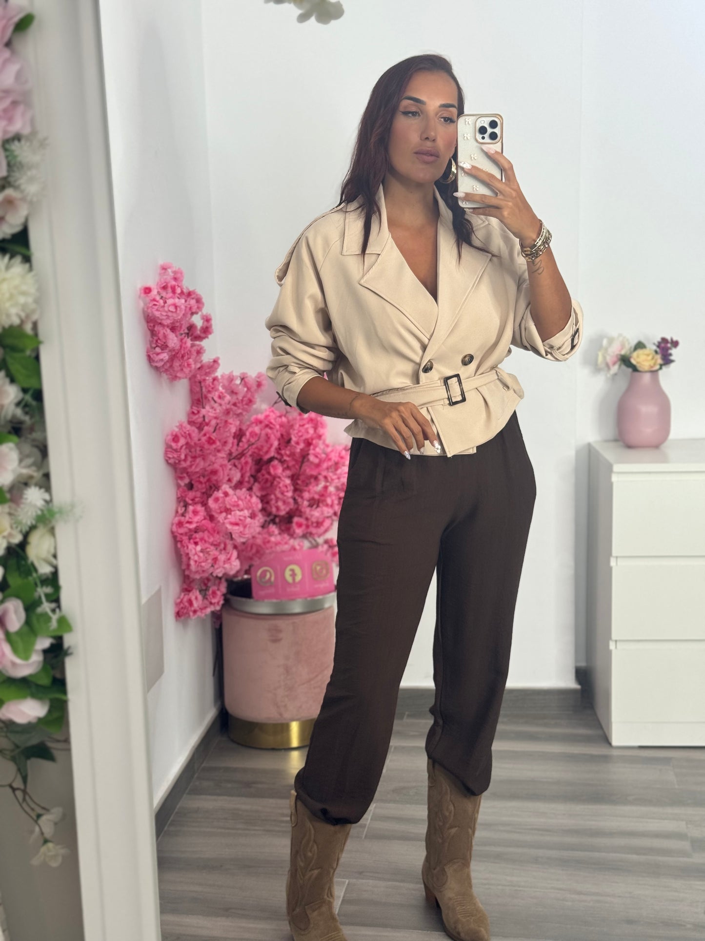 Gabardina corta
