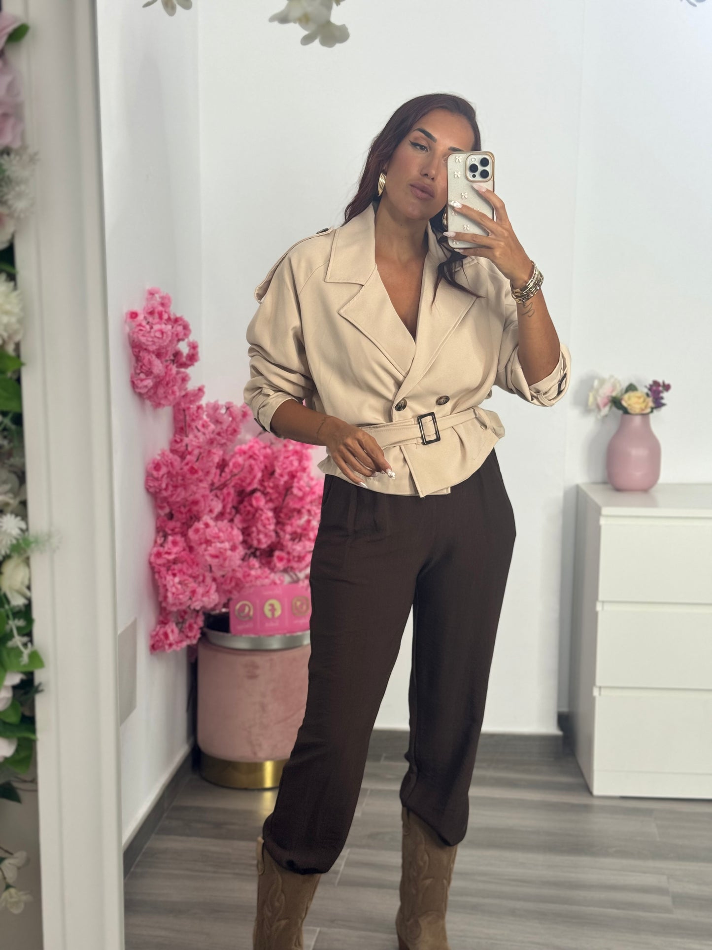 Gabardina corta