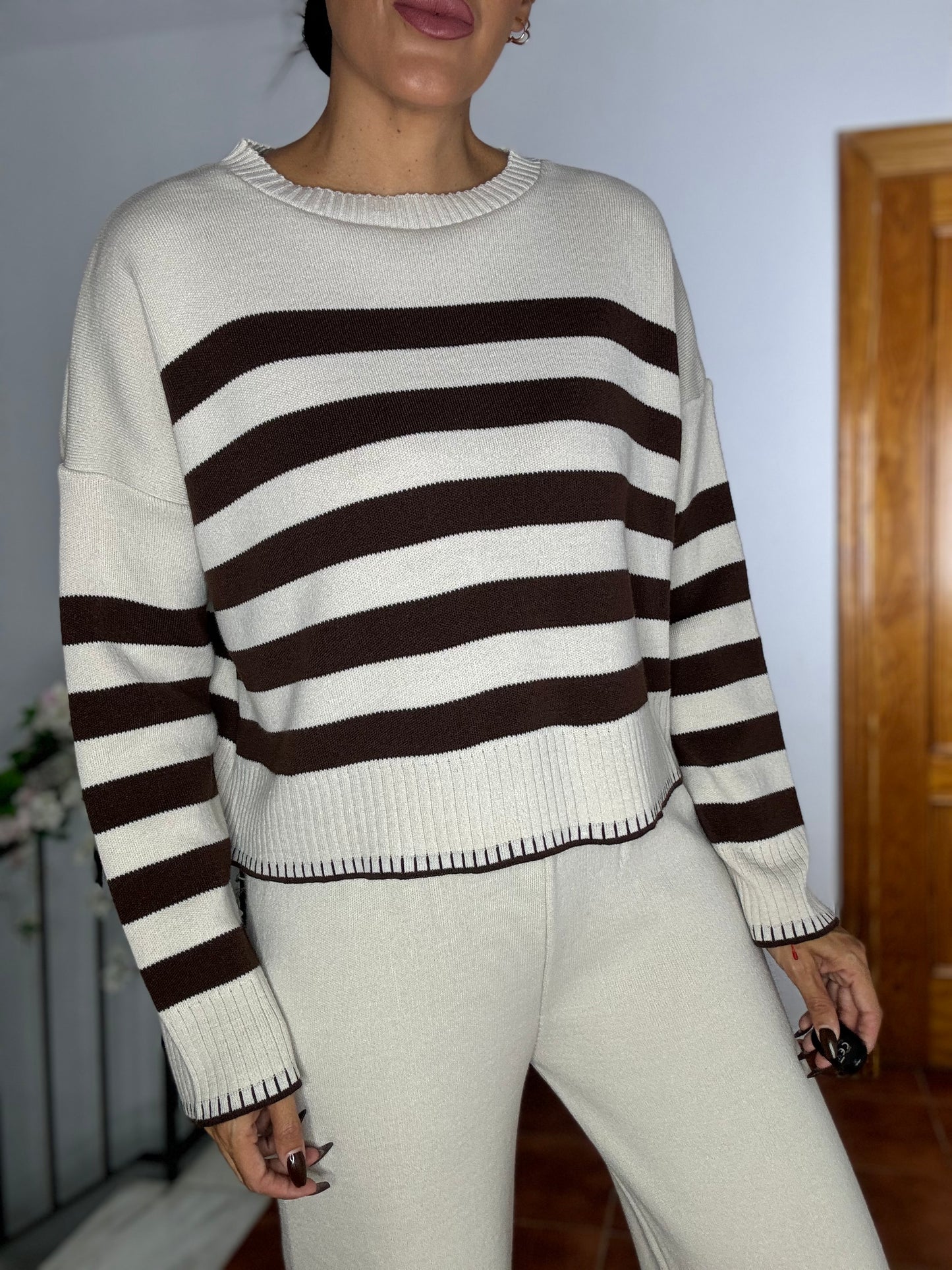 Conjunto punto rayas