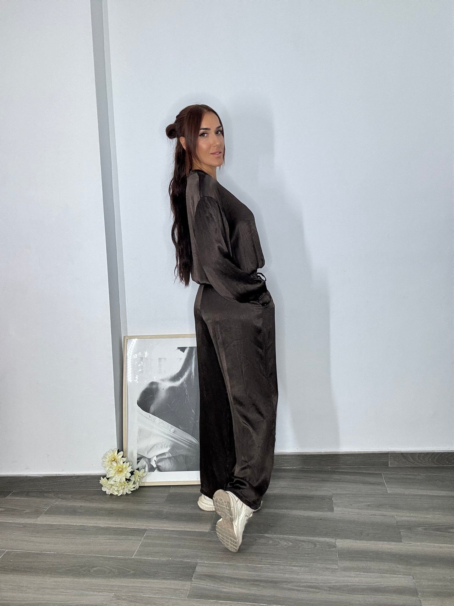 Conjunto raso marron