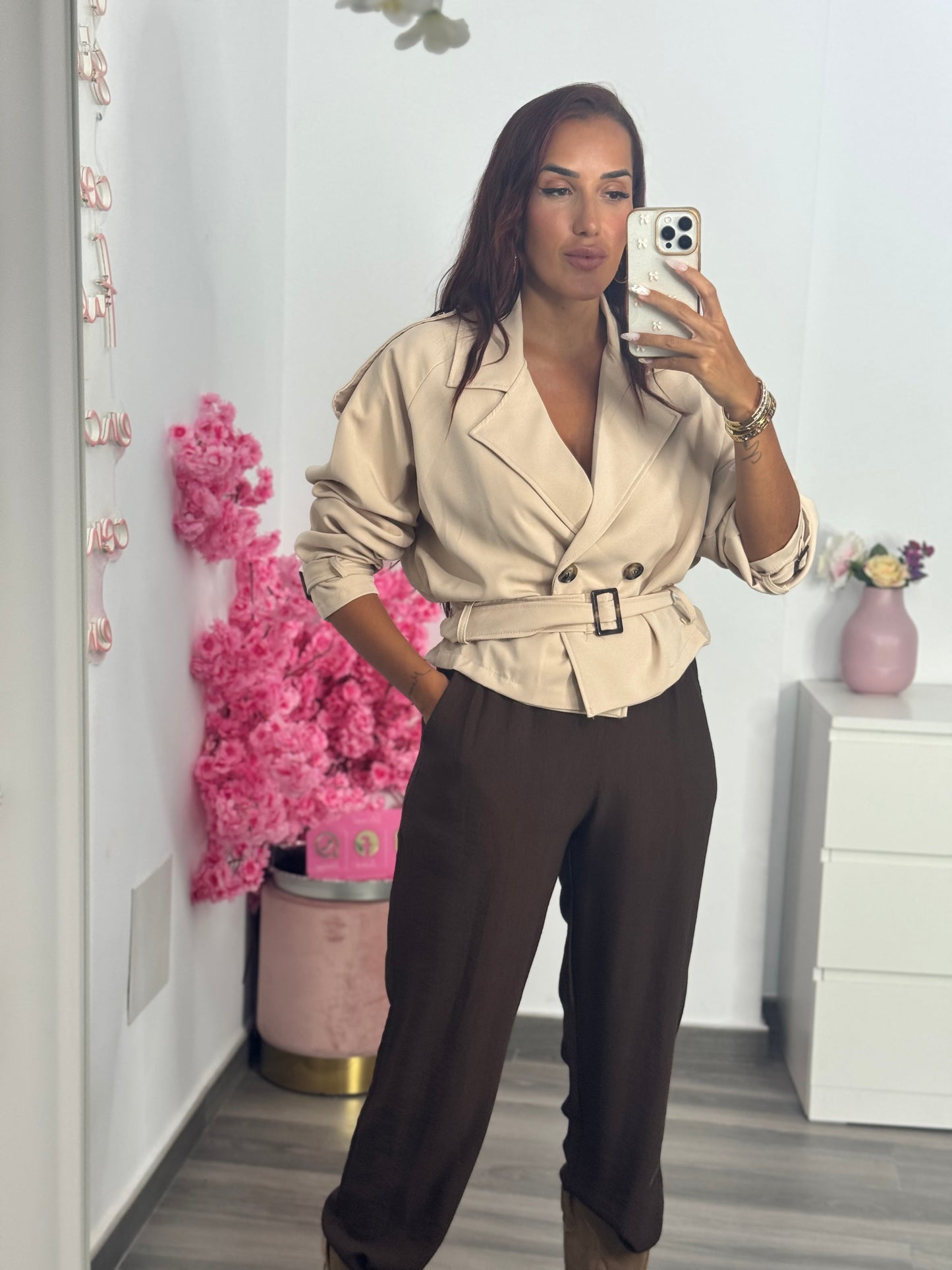 Gabardina corta